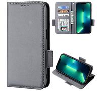 Funda para Tecno Phantom X2/X2 Pro, Funda Tipo Billetera de Cuero con Tapa magnética, Funda con función Atril, Funda Protectora a Prueba de Golpes para Tecno Phantom X2/X2 Pro-Gris