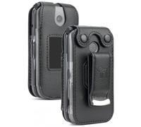 Funda para tel fono con tapa Coolpad Belleza Nakedcellphone [Cuero vegano negro]