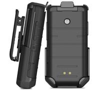 Funda para tel fono plegable CAT S22 Nakedcellphone negra [Giratorio/Trinquete] Estuche con clip para cintur n