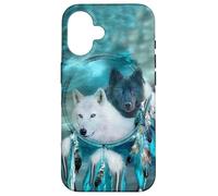 Funda para teléfono Arctic Tribal Wolf Dream Catcher Carcasa para iPhone 16