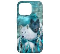 Funda para teléfono Arctic Tribal Wolf Dream Catcher Carcasa para iPhone 16 Pro