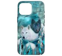Funda para teléfono Arctic Tribal Wolf Dream Catcher Carcasa para iPhone 16 Pro MAX