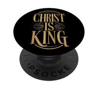 Funda para teléfono Christ Is King Regalos religiosos Cristianos PopSockets PopGrip Adhesivo