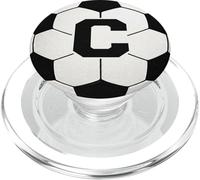 Funda para teléfono con Letra C de Jugador de fútbol PopSockets PopGrip para MagSafe