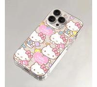 Funda para teléfono Hello Kitty de Sanrio, adorable, compatible con iPhone 16, 15, 14, 13, 12, 11 Mini, Pro Max, X, XR, XS Max, 7, 8 Plus, SE20.