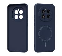 Funda para teléfono Magnetic Case Compatible with Honor Magic 7, Soft Anti-Scratch Microfiber Lining, Slim Liquid Silicone Shockproof Protective Cover Carcasa trasera para teléfono(Deep Blue)