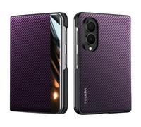 Funda para teléfono móvil con tapa de carbono para Samsung Galaxy Z Fold8 5G, vista con ventana, magnética