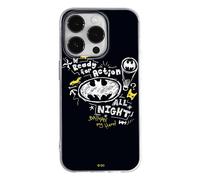 Funda para teléfono móvil de ERT GROUP para Apple Iphone 14 PRO MAX original y con licencia oficial de DC con diseño Batman 014 perfectamente adaptada a la forma del teléfono móvil, funda hecha de TPU