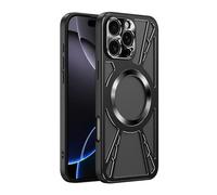 Funda para teléfono móvil para iPhone 16 Pro Max/16 Pro/16, ultrafina, magnética, disipación de calor, funda protectora de cámara hueca, resistente a golpes, negro, 16