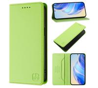 Funda para teléfono Nokia HMD Pulse Plus - Cartera de piel con cierre magnético, ranura para tarjetas y protección antigolpes, color verde