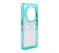 Funda para teléfono Nothing 3a Pro con parte trasera transparente y respuesta de botón sin obstáculos (azul transparente)