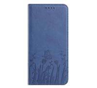 Funda para teléfono Nothing Phone 2, a prueba de golpes, de piel sintética, con diseño de mariposa en relieve, con soporte magnético, funda protectora de TPU para Nothing Phone 2, color azul
