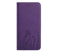 Funda para teléfono Nothing Phone 2, a prueba de golpes, de piel sintética, con diseño de mariposa en relieve, con soporte magnético, funda protectora de TPU para Nothing Phone 2, color morado oscuro