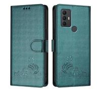 Funda para teléfono TCL 305/306/30SE/AL02 con soporte, ranuras para tarjetas, parachoques de silicona, a prueba de golpes, funda protectora de piel tipo cartera con tapa para TCL 305/306/30SE/AL02.YB.