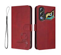Funda para teléfono ZTE Nubia Neo 3 GT, de piel sintética, con bloqueo RFID, ranuras para tarjetas, función atril, a prueba de golpes, compatible con ZTE Nubia Neo 3 GT, color rojo vino