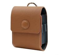 Funda para telémetro de golf, bolsa de almacenamiento protectora de piel sintética con clip para cinturón, para pelotas de camisetas, accesorio portátil al aire libre, marrón