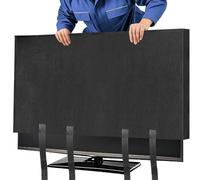 Funda para televisor, tela de fieltro negro, protector antipolvo para pantallas de TV con correa de sujeción inferior, antideslizante y ecológico, para de 50 a 75 pulgadas-Black||70-75in（75"W x 41"H）