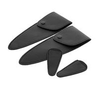 Funda para Tijeras de PU Negra, Paquete de 4, Protectora | Diseño Ligero, Bordado y Manualidades, Fácil de Guardar, Ajuste Ergonómico, Estuche