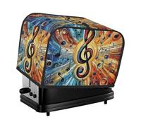 Funda para tostadora con diseño abstracto de color con teclas agudas, 2 rebanadas, cubierta para electrodomésticos pequeños con bolsillos, protección contra el polvo y las huellas dactilares