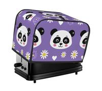 Funda para tostadora con diseño de pandas gigantes, diseño de margaritas, para cocina, con bolsillos, protege contra el polvo y las huellas dactilares