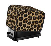 Funda para tostadora con estampado de leopardo para 2 rebanadas de cocina, para electrodomésticos pequeños con bolsillos, protección contra el polvo y las huellas dactilares