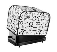 Funda para tostadora de 2 rebanadas, símbolo matemático, divertida, impermeable, cubierta para tostadora con bolsillos para cocina, pequeños electrodomésticos, antihuellas dactilares, lavable a