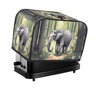 Funda para tostadora de elefante caminante, adecuada para diseño de ranura ancha, con bolsa de almacenamiento lateral, fácil de limpiar, a prueba de polvo, adecuada para cocina.