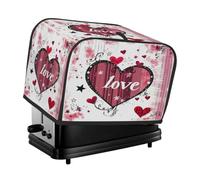 Funda para tostadora romántica con palabra de amor en rosa, cubierta antipolvo para máquina de pan, pequeño electrodoméstico de cocina
