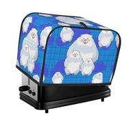 Funda para tostadora White Bear Family, adecuada para diseño de ranura ancha, con bolsa de almacenamiento lateral, fácil de limpiar, a prueba de polvo, adecuada para cocina.