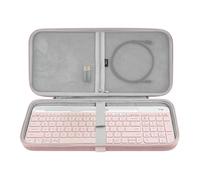 Funda para Transporte del Teclado Geekria, Compatible con Logitech MK470 Slim / K585 / K580 Teclado y Combo ratón, Bolsa de Viaje Protectora de Carcasa rígida (Rosa)