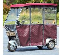 Funda para triciclo eléctrico, cubierta para cuadro de triciclo eléctrico, Funda para Todo Tipo de Clima, Ideal para entregas y protección en Exteriores(Red,70*160cm/27.6*63in)