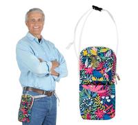 Funda para tubo de nefrostomía y bolsa de drenaje con correa ajustable para la cintura y cubierta de tubo de catéter para soporte exterior de bolsa de nefrostomía (azul rosa)