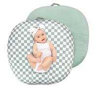 Funda para tumbona para recién nacido, funda suave y cómoda para tumbona de bebé, 1 paquete reversible extraíble para almohada de tumbona infantil, cuadros verdes (niño no incluido)