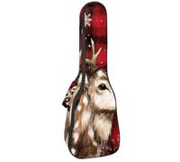 Funda para ukelele de concierto de bastones de caramelo y copos de nieve con almacenamiento, impermeable, 1 cm de grosor, acolchado de esponja, Multicolor 06, 25.9x9x3.1in/66x23x8cm, Organizador de