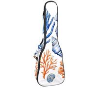 Funda para ukelele de concierto, diseño de Mardi Gras, símbolos navideños, cuerdas de cuentas, suave, gruesa, acolchada, 10 mm de grosor, acolchado de esponja, Multicolor 10, 25.9x9x3.1in/66x23x8cm