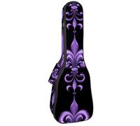 Funda para ukelele de concierto, diseño de Mardi Gras, símbolos navideños, cuerdas de cuentas, suave, gruesa, acolchada, 10 mm de grosor, acolchado de esponja, Multicolor 04, 25.9x9x3.1in/66x23x8cm
