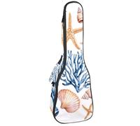 Funda para ukelele de concierto, diseño de Mardi Gras, símbolos navideños, cuerdas de cuentas, suave, gruesa, acolchada, 10 mm de grosor, acolchado de esponja, Multicolor 08, 25.9x9x3.1in/66x23x8cm