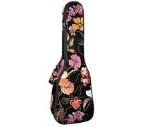 Funda para ukelele de concierto, diseño de rana con varios corazones, suave, gruesa, acolchada, 10 mm de grosor, acolchado de esponja, Multicolor 07, 25.9x9x3.1in/66x23x8cm, Organizador de bolsas