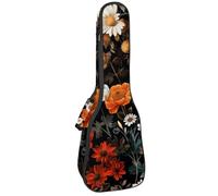 Funda para ukelele de concierto, diseño de rana con varios corazones, suave, gruesa, acolchada, 10 mm de grosor, acolchado de esponja, Multicolor 09, 25.9x9x3.1in/66x23x8cm, Organizador de bolsas