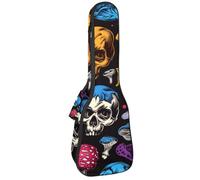 Funda para ukelele de concierto, diseño de rana con varios corazones, suave, gruesa, acolchada, 10 mm de grosor, acolchado de esponja, Multicolor 08, 25.9x9x3.1in/66x23x8cm, Organizador de bolsas