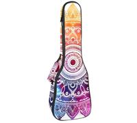 Funda para ukelele de concierto, diseño de rana con varios corazones, suave, gruesa, acolchada, 10 mm de grosor, acolchado de esponja, Multicolor 02, 25.9x9x3.1in/66x23x8cm, Organizador de bolsas