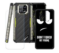 Funda para Ulefone Armor 22, Cover Suave Silicona TPU Carcasa Caso Protectora Case + Cristal Templado Film Vidrio Protector de Pantalla para Ulefone Armor 22 (6,58") - KE10