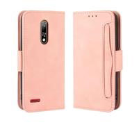 Funda para Ulefone Note 8P,Retro Magnetic Flip Case,Diseño de Cartera de Cuero PU con Ranuras para Tarjetas extraíbles -Pink