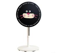 Funda para ventilador de piso lavable, bolsa de almacenamiento para ventilador eléctrico a prueba de polvo, poliéster transpirable con cordón para ventiladores redondos de pie en casa (negro corto)