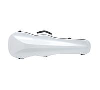 Funda para violín Caja de violín 4/4 fibra carbono for hombro, ligera, con medidor humedad incorporado, accesorios viaje portátiles(White)