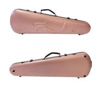 Funda para violín Estuche rígido for violín 4/4, mochila for violinista esmerilada, caja triangular de fibra carbono compuesta con doble hombro(Khaki)