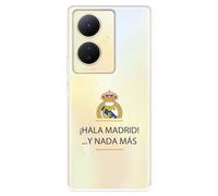 Funda para Vivo V29 Lite 5G del Real Madrid ¡HALA Madrid! tansparente para Proteger tu móvil. Capa de Silicona Flexible con Licencia Oficial Real Madrid