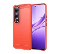 Funda para Vivo V50 Lite 5G Caso,Material de Fibra de Carbono,Suave y Antideslizante,Anti-Huellas Dactilares,Funda Protectora Completa Compatible con Vivo V50 Lite 5G-Red