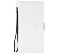 Funda para Vivo V70 5G Estuche,Imitación de Cuero Flip magnético Cartera diseño teléfono Caso Protector con Ranuras para Tarjetas,Textura de Diamante Simple-White