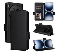 Funda para Vivo X200 Ultra 5G, Funda Tipo Billetera de Cuero con Tapa magnética, Funda con función Atril, Funda Protectora a Prueba de Golpes para Vivo X200 Ultra 5G-Negro
